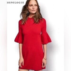 Red Moth Sweater Dress from Anthropology
